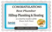 Best Plumber award Peace Arch News